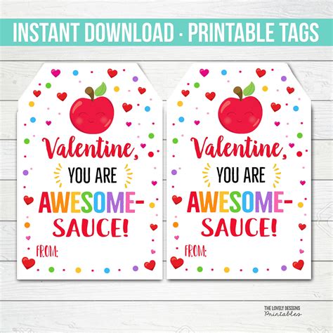 Awesome Sauce Valentine Free Printable
